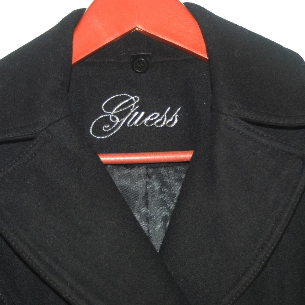 Guess Wool Blend Button Up Double Breasted Jacket… - image 2